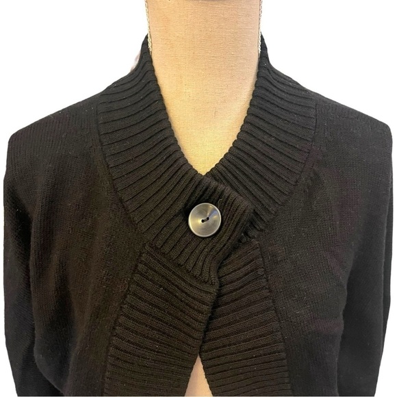 Banana Republic 100% Merino Wool Cardigan with Dolman Sleeves in Black - Picture 5 of 12